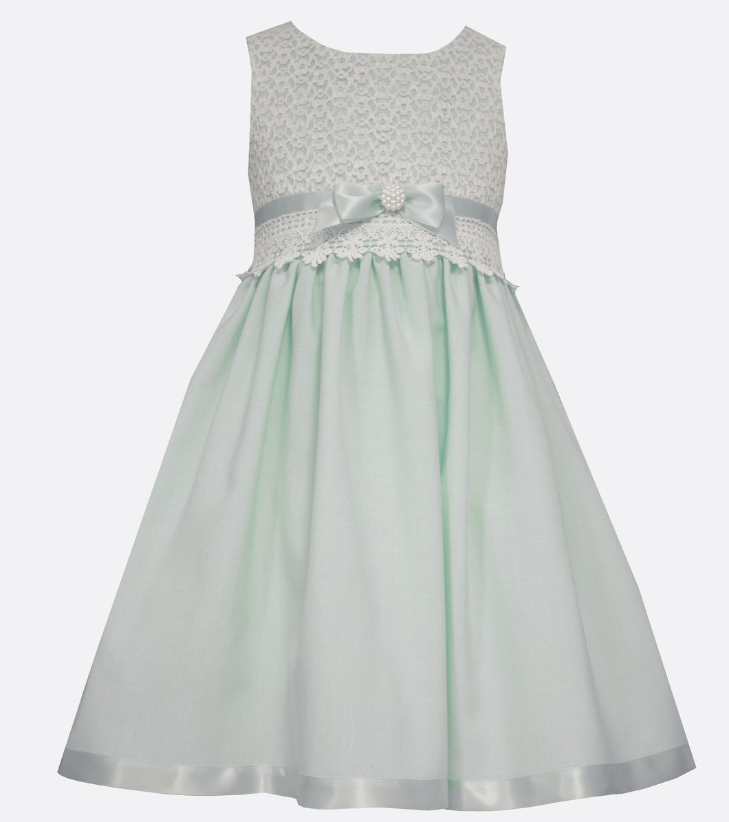 Bonnie Jean Lace to Linen Party Dress