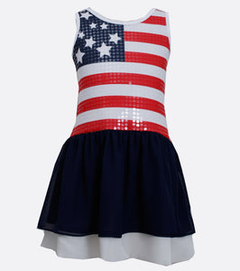 Bonnie Jean American Flag spangle dress