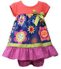 Bonnie Jean floral shirt dress with panty