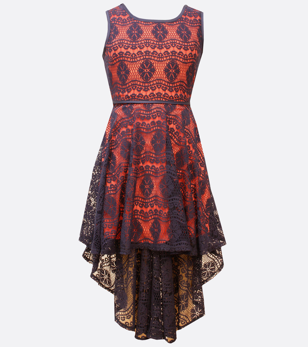 Bonnie Jean lace hi low dress