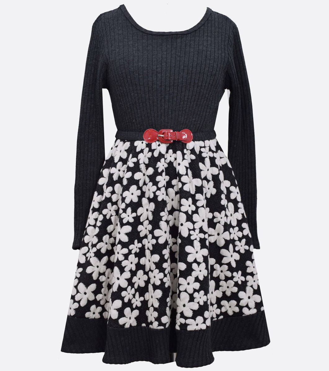 Bonnie Jean Plus Size Floral Knit Dress