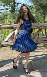 Bonnie Jean Mesh Stripe Skater Party Dress