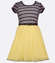 Novelty Knit Stripe to Bright Skirt with Belt