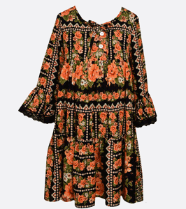 Bonnie Jean Floral Print Boho Style Dress