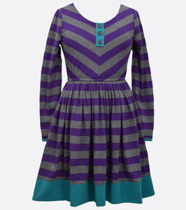 Bonnie Jean knit stripe dress plus size