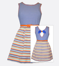 Bonnie Jean knit stripe top to zigzag elastic band skirt