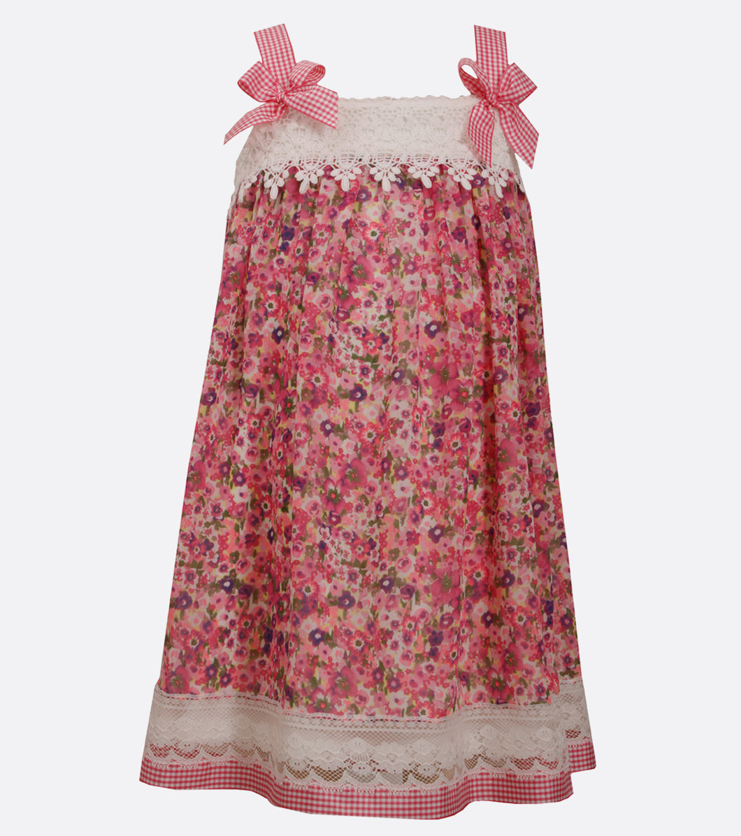Bonnie Jean Floral Chiffon and lace dress