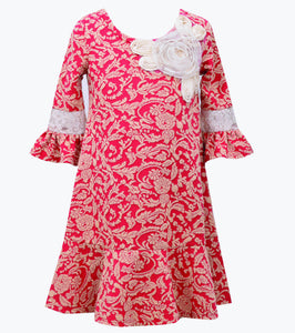 Bonnie Jean jacquard print dress