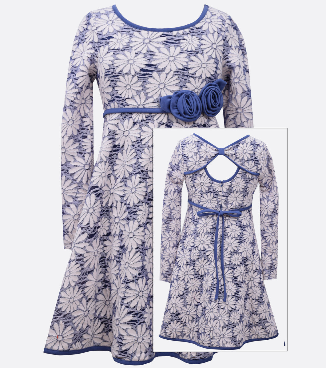 Bonnie Jean floral print plus size fall dress