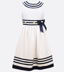 Bonnie Jean White Nautical Dress